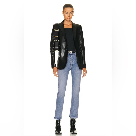 AGOLDE Riley Long Crop High Rise Straight Organic Cotton Jeans Size 27 - Picture 2 of 15